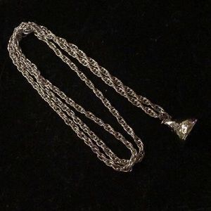 Silver Tone Hershey’s Kiss Pendant Necklace, 24”Chain
